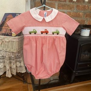 Silly Goose Smocked Infant Boys Shortall size18 months